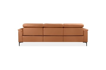 Hörnsoffa 3-sits Lund Cognac, Läder/PU, Vänster Manuell Fåtölj - Cognac, Läder/PU, Vänster Manuell Fåtölj - Möbler - Soffa - Biosoffa & reclinersoffa