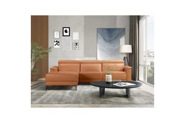Hörnsoffa 3-sits Lund Cognac, PU, Vänster Manuell Fåtölj - Cognac, PU, Vänster Manuell Fåtölj - Möbler - Soffa - Biosoffa & reclinersoffa