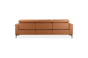 Hörnsoffa 3-sits Lund Cognac, PU, Höger elektrisk vilstol - Cognac, PU, Höger elektrisk vilstol - Möbler - Soffa - Biosoffa & reclinersoffa