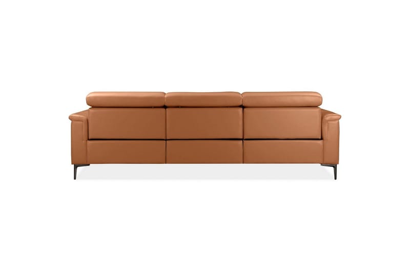 Hörnsoffa 3-sits Lund Cognac, PU, Höger elektrisk vilstol - Cognac, PU, Höger elektrisk vilstol - Möbler - Soffa - Biosoffa & reclinersoffa