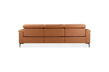 Hörnsoffa 3-sits Lund Cognac, PU, Höger elektrisk vilstol - Cognac, PU, Höger elektrisk vilstol - Möbler - Soffa - Biosoffa & reclinersoffa
