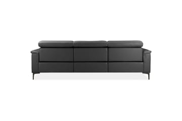 Hörnsoffa 3-sits Lund Grå, Läder/PU, Höger elektrisk vilstol - Grå, Läder/PU, Höger elektrisk vilstol - Möbler - Soffa - Biosoffa & reclinersoffa