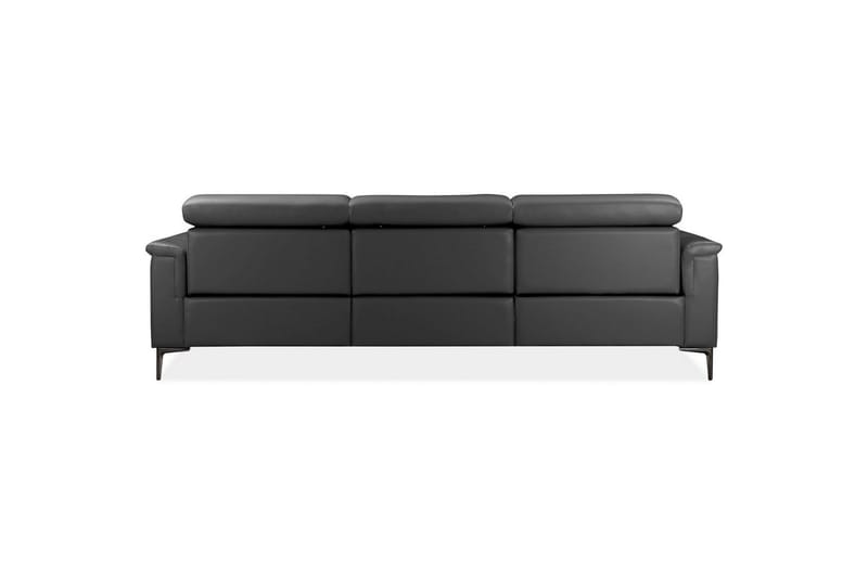 Hörnsoffa 3-sits Lund Grå, Läder/PU, Höger elektrisk vilstol - Grå, Läder/PU, Höger elektrisk vilstol - Möbler - Soffa - Biosoffa & reclinersoffa