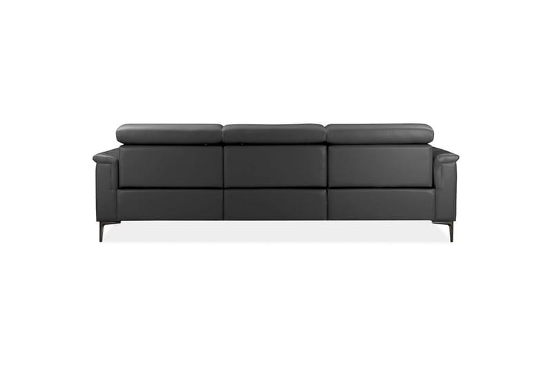 Hörnsoffa 3-sits Lund Grå, Läder/PU, Höger elektrisk vilstol - Grå, Läder/PU, Höger elektrisk vilstol - Möbler - Soffa - Biosoffa & reclinersoffa