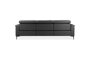 Hörnsoffa 3-sits Lund Grå, Läder/PU, Höger manuell vilstol - Grå, Läder/PU, Höger manuell vilstol - Möbler - Soffa - Biosoffa & reclinersoffa