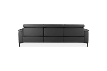 Hörnsoffa 3-sits Lund Grå, Läder/PU, Vänster Elektrisk Fåtölj - Grå, Läder/PU, Vänster Elektrisk Fåtölj - Möbler - Soffa - Biosoffa & reclinersoffa