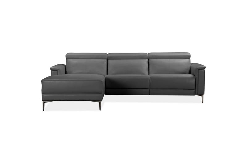 Hörnsoffa 3-sits Lund Grå, PU, Vänster Elektrisk Fåtölj - Grå, PU, Vänster Elektrisk Fåtölj - Möbler - Soffa - Biosoffa & reclinersoffa