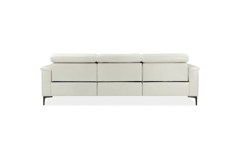 Hörnsoffa 3-sits Lund Kräm, PU, Höger elektrisk vilstol - Kräm, PU, Höger elektrisk vilstol - Möbler - Soffa - Biosoffa & reclinersoffa