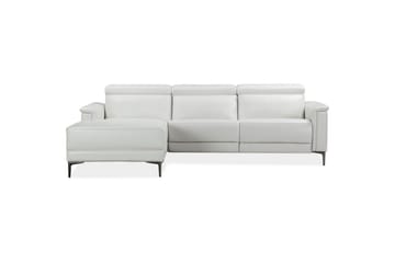 Hörnsoffa 3-sits Lund Kräm, PU, Vänster Elektrisk Fåtölj - Kräm, PU, Vänster Elektrisk Fåtölj - Möbler - Soffa - Biosoffa & reclinersoffa