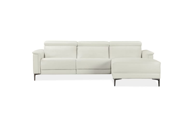 Hörnsoffa 3-sits Lund Kräm, PU, Höger elektrisk vilstol - Kräm, PU, Höger elektrisk vilstol - Möbler - Soffa - Biosoffa & reclinersoffa