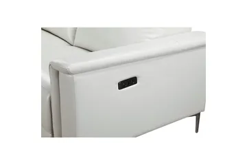 Hörnsoffa 3-sits Lund Kräm, PU, Vänster Elektrisk Fåtölj - Kräm, PU, Vänster Elektrisk Fåtölj - Möbler - Soffa - Biosoffa & reclinersoffa