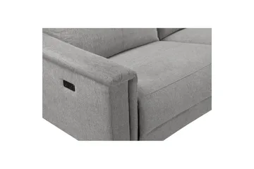 Hörnsoffa 3-sits Lund Ljusgrå, Belfast tyg, Höger elektrisk vilstol - Ljusgrå, Belfast tyg, Höger elektrisk vilstol - Möbler - Soffa - Biosoffa & reclinersoffa