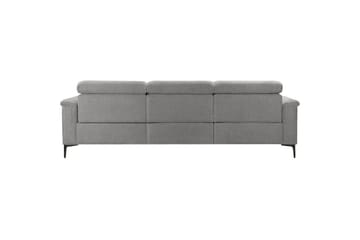 Hörnsoffa 3-sits Lund Ljusgrå, Belfast tyg, Vänster Elektrisk Fåtölj - Ljusgrå, Belfast tyg, Vänster Elektrisk Fåtölj - Möbler - Soffa - Biosoffa & reclinersoffa