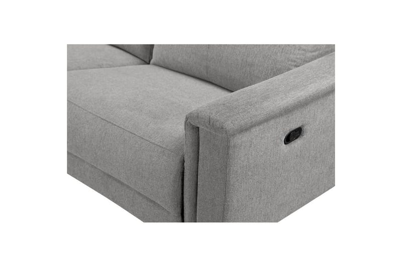 Hörnsoffa 3-sits Lund Ljusgrå, Belfast tyg, Vänster Manuell Fåtölj - Ljusgrå, Belfast tyg, Vänster Manuell Fåtölj - Möbler - Soffa - Biosoffa & reclinersoffa