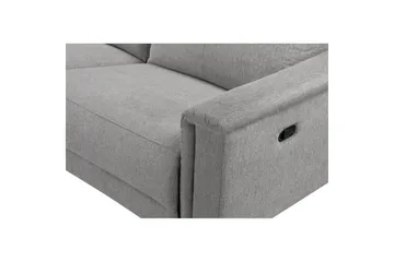 Hörnsoffa 3-sits Lund Ljusgrå, Belfast tyg, Vänster Manuell Fåtölj - Ljusgrå, Belfast tyg, Vänster Manuell Fåtölj - Möbler - Soffa - Biosoffa & reclinersoffa