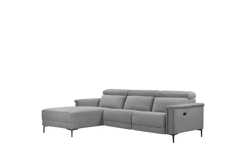 Hörnsoffa 3-sits Lund Ljusgrå, Belfast tyg, Vänster Manuell Fåtölj, Ljusgrå, Belfast tyg, Vänster Manuell Fåtölj