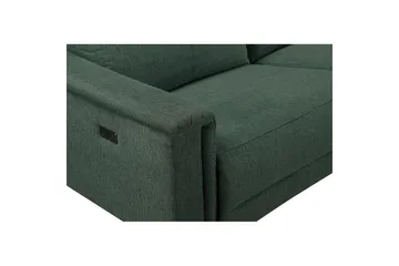 Hörnsoffa 3-sits Lund Mörkgrön, Belfast tyg, Höger elektrisk vilstol - Mörkgrön, Belfast tyg, Höger elektrisk vilstol - Möbler - Soffa - Biosoffa & reclinersoffa