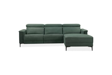 Hörnsoffa 3-sits Lund Mörkgrön, Belfast tyg, Höger elektrisk vilstol - Mörkgrön, Belfast tyg, Höger elektrisk vilstol - Möbler - Soffa - Biosoffa & reclinersoffa