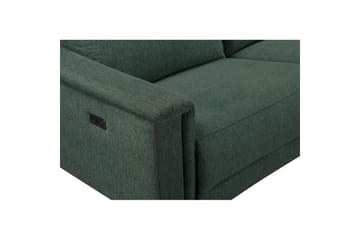 Hörnsoffa 3-sits Lund Mörkgrön, Belfast tyg, Höger elektrisk vilstol - Mörkgrön, Belfast tyg, Höger elektrisk vilstol - Möbler - Soffa - Biosoffa & reclinersoffa