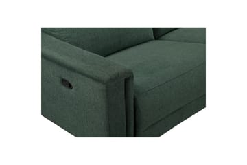 Hörnsoffa 3-sits Lund Mörkgrön, Belfast tyg, Höger manuell vilstol - Mörkgrön, Belfast tyg, Höger manuell vilstol - Möbler - Soffa - Biosoffa & reclinersoffa