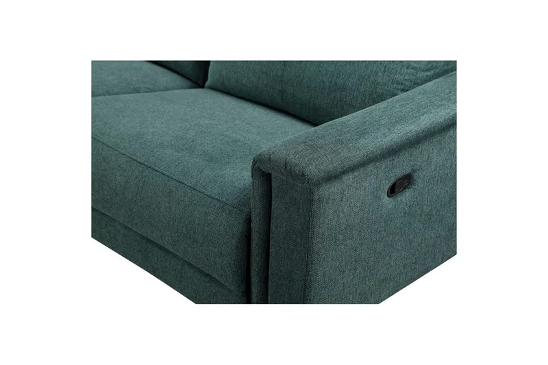 Hörnsoffa 3-sits Lund Mörkgrön, Belfast tyg, Vänster Manuell Fåtölj - Mörkgrön, Belfast tyg, Vänster Manuell Fåtölj - Möbler - Soffa - Biosoffa & reclinersoffa