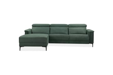 Hörnsoffa 3-sits Lund Mörkgrön, Belfast tyg, Vänster Manuell Fåtölj - Mörkgrön, Belfast tyg, Vänster Manuell Fåtölj - Möbler - Soffa - Biosoffa & reclinersoffa