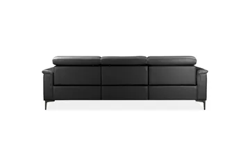 Hörnsoffa 3-sits Lund Svart, Läder/PU, Höger elektrisk vilstol - Svart, Läder/PU, Höger elektrisk vilstol - Möbler - Soffa - Biosoffa & reclinersoffa