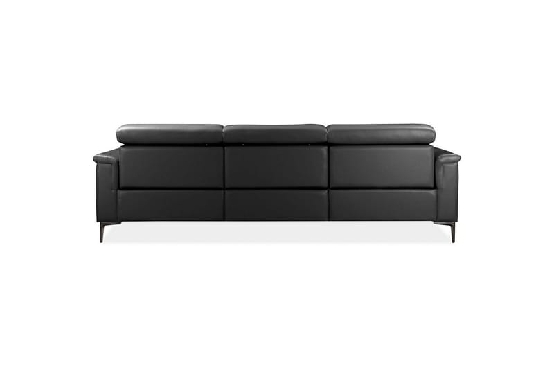 Hörnsoffa 3-sits Lund Svart, Läder/PU, Höger elektrisk vilstol - Svart, Läder/PU, Höger elektrisk vilstol - Möbler - Soffa - Biosoffa & reclinersoffa