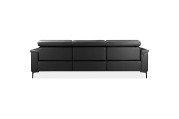 Hörnsoffa 3-sits Lund Svart, Läder/PU, Höger elektrisk vilstol - Svart, Läder/PU, Höger elektrisk vilstol - Möbler - Soffa - Biosoffa & reclinersoffa
