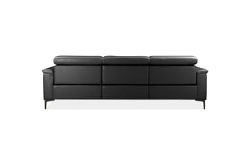 Hörnsoffa 3-sits Lund Svart, Läder/PU, Vänster Manuell Fåtölj - Svart, Läder/PU, Vänster Manuell Fåtölj - Möbler - Soffa - Biosoffa & reclinersoffa