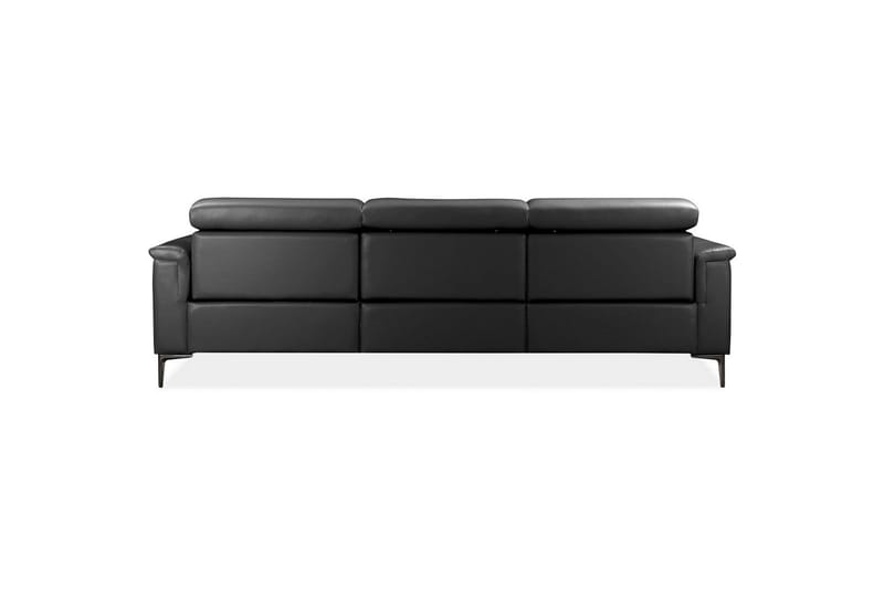 Hörnsoffa 3-sits Lund Svart, Läder/PU, Vänster Manuell Fåtölj - Svart, Läder/PU, Vänster Manuell Fåtölj - Möbler - Soffa - Biosoffa & reclinersoffa