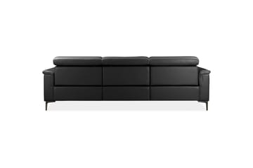 Hörnsoffa 3-sits Lund Svart, PU, Höger elektrisk vilstol - Svart, PU, Höger elektrisk vilstol - Möbler - Soffa - Biosoffa & reclinersoffa