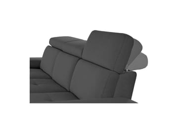 Hörnsoffa 3-sits Rayland Antracit, Sunday tyg, Vänster Elektrisk Fåtölj - Antracit, Sunday tyg, Vänster Elektrisk Fåtölj - Möbler - Soffa - Biosoffa & reclinersoffa