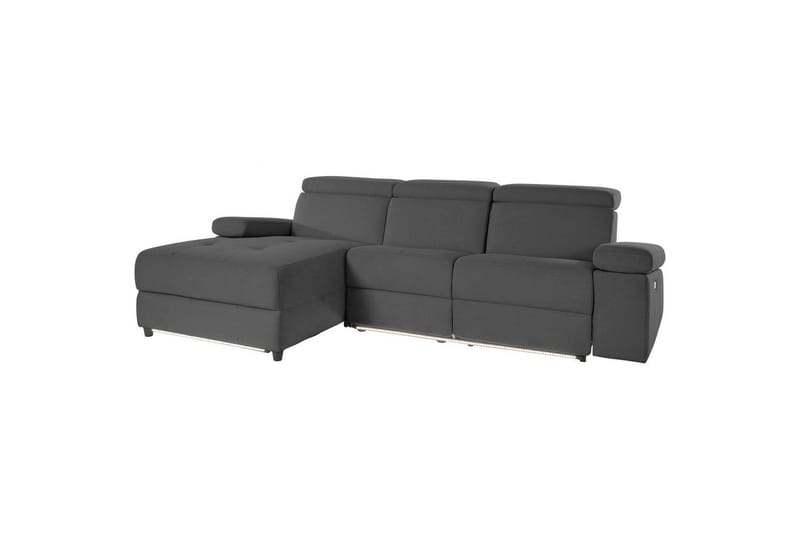 Hörnsoffa 3-sits Rayland Antracit, Sunday tyg, Vänster Elektrisk Fåtölj, Antracit, Sunday tyg, Vänster Elektrisk Fåtölj