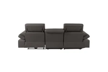 Hörnsoffa 3-sits Rayland Brun, Läder/PU, Vänster Elektrisk Fåtölj - Brun, Läder/PU, Vänster Elektrisk Fåtölj - Möbler - Soffa - Biosoffa & reclinersoffa