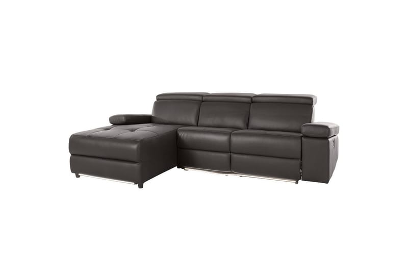 Hörnsoffa 3-sits Rayland Brun, Läder/PU, Vänster Elektrisk Fåtölj - Brun, Läder/PU, Vänster Elektrisk Fåtölj - Möbler - Soffa - Biosoffa & reclinersoffa