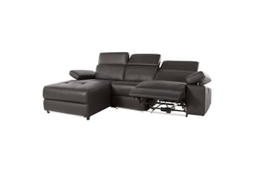 Hörnsoffa 3-sits Rayland Brun, Läder/PU, Vänster Elektrisk Fåtölj - Brun, Läder/PU, Vänster Elektrisk Fåtölj - Möbler - Soffa - Biosoffa & reclinersoffa