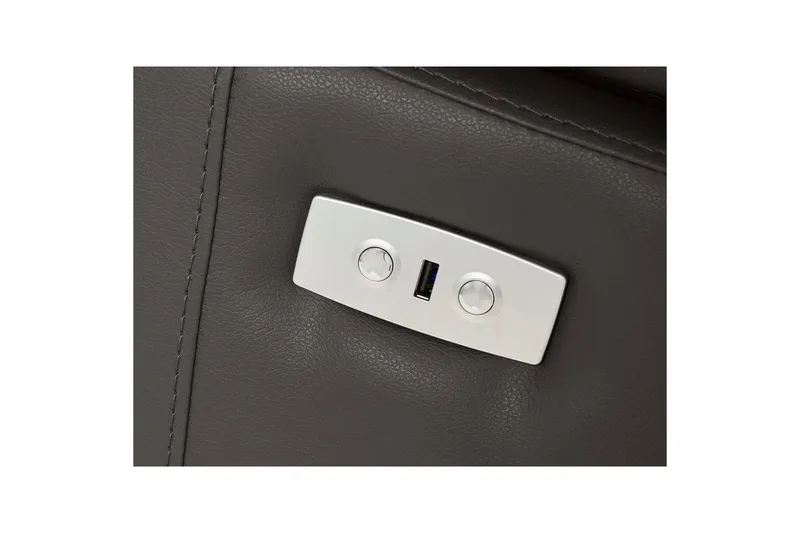 Hörnsoffa 3-sits Rayland Brun, Läder/PU, Vänster Elektrisk Fåtölj - Brun, Läder/PU, Vänster Elektrisk Fåtölj - Möbler - Soffa - Biosoffa & reclinersoffa