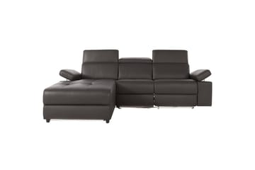 Hörnsoffa 3-sits Rayland Brun, PU, Vänster Manuell Fåtölj - Brun, PU, Vänster Manuell Fåtölj - Möbler - Soffa - Biosoffa & reclinersoffa