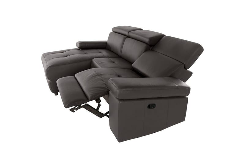 Hörnsoffa 3-sits Rayland Brun, PU, Vänster Manuell Fåtölj - Brun, PU, Vänster Manuell Fåtölj - Möbler - Soffa - Biosoffa & reclinersoffa