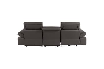 Hörnsoffa 3-sits Rayland Brun, PU, Höger manuell vilstol - Brun, PU, Höger manuell vilstol - Möbler - Soffa - Biosoffa & reclinersoffa