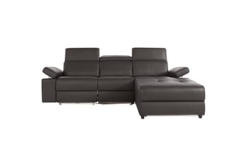 Hörnsoffa 3-sits Rayland Brun, PU, Höger elektrisk vilstol - Brun, PU, Höger elektrisk vilstol - Möbler - Soffa - Biosoffa & reclinersoffa