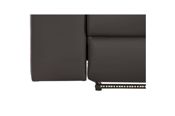 Hörnsoffa 3-sits Rayland Brun, PU, Höger manuell vilstol - Brun, PU, Höger manuell vilstol - Möbler - Soffa - Biosoffa & reclinersoffa