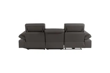 Hörnsoffa 3-sits Rayland Brun, PU, Höger elektrisk vilstol - Brun, PU, Höger elektrisk vilstol - Möbler - Soffa - Biosoffa & reclinersoffa