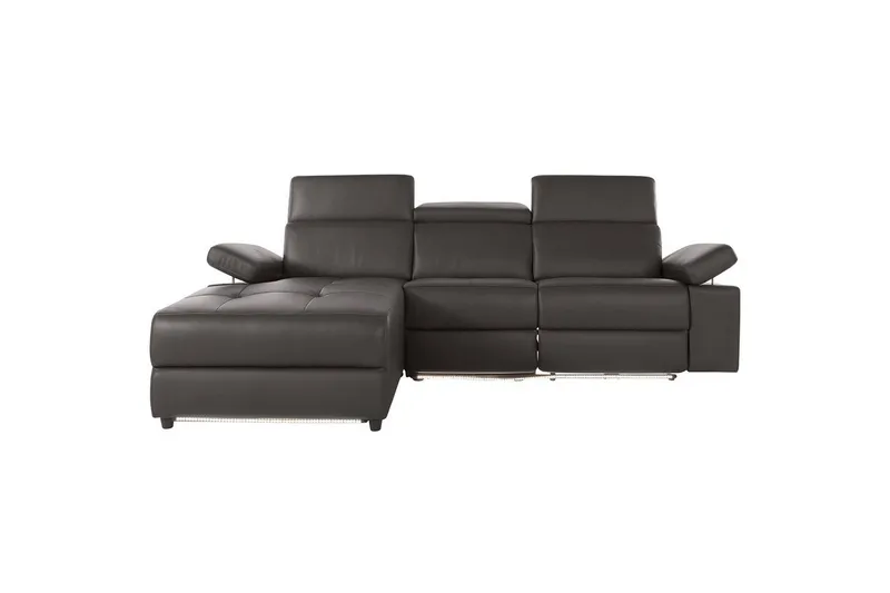 Hörnsoffa 3-sits Rayland Brun, PU, Vänster Elektrisk Fåtölj - Brun, PU, Vänster Elektrisk Fåtölj - Möbler - Soffa - Biosoffa & reclinersoffa