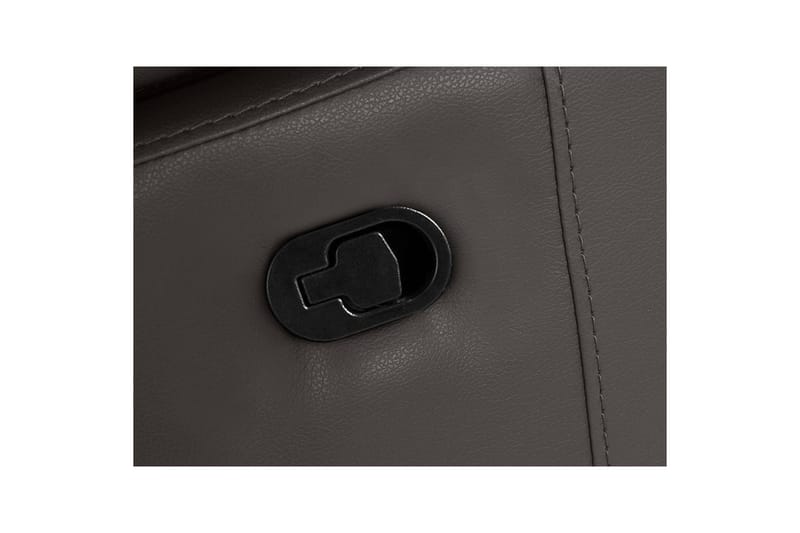 Hörnsoffa 3-sits Rayland Brun, PU, Höger manuell vilstol - Brun, PU, Höger manuell vilstol - Möbler - Soffa - Biosoffa & reclinersoffa