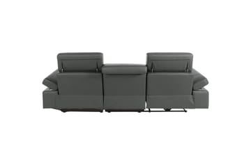 Hörnsoffa 3-sits Rayland Grå, Läder/PU, Höger elektrisk vilstol - Grå, Läder/PU, Höger elektrisk vilstol - Möbler - Soffa - Biosoffa & reclinersoffa
