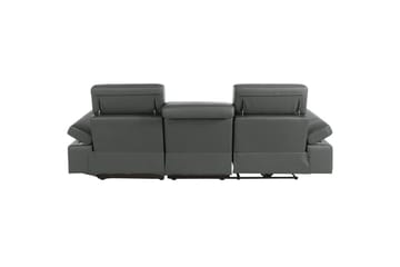 Hörnsoffa 3-sits Rayland Grå, Läder/PU, Höger elektrisk vilstol - Grå, Läder/PU, Höger elektrisk vilstol - Möbler - Soffa - Biosoffa & reclinersoffa