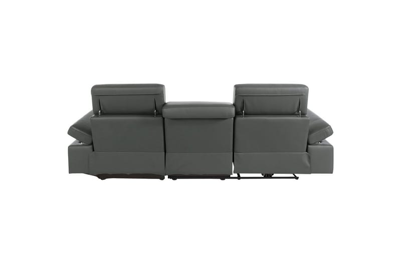 Hörnsoffa 3-sits Rayland Grå, Läder/PU, Höger elektrisk vilstol - Grå, Läder/PU, Höger elektrisk vilstol - Möbler - Soffa - Biosoffa & reclinersoffa