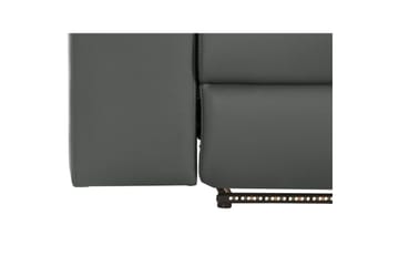 Hörnsoffa 3-sits Rayland Grå, Läder/PU, Höger elektrisk vilstol - Grå, Läder/PU, Höger elektrisk vilstol - Möbler - Soffa - Biosoffa & reclinersoffa